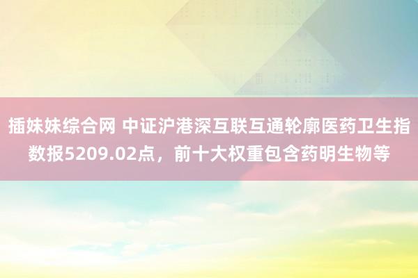 插妹妹综合网 中证沪港深互联互通轮廓医药卫生指数报5209.02点，前十大权重包含药明生物等