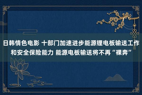 日韩情色电影 十部门加速进步能源锂电板输送工作和安全保险能力 能源电板输送将不再“裸奔”