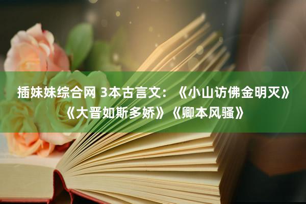 插妹妹综合网 3本古言文：《小山访佛金明灭》《大晋如斯多娇》《卿本风骚》