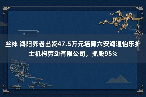 丝袜 海阳养老出资47.5万元培育六安海通怡乐护士机构劳动有限公司，抓股95%