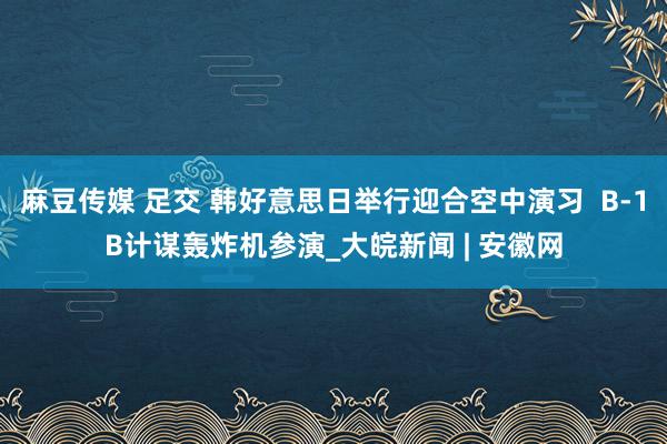 麻豆传媒 足交 韩好意思日举行迎合空中演习  B-1B计谋轰炸机参演_大皖新闻 | 安徽网