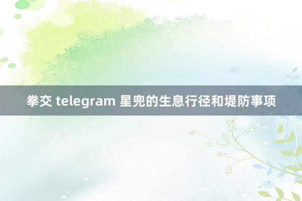 拳交 telegram 星兜的生息行径和堤防事项