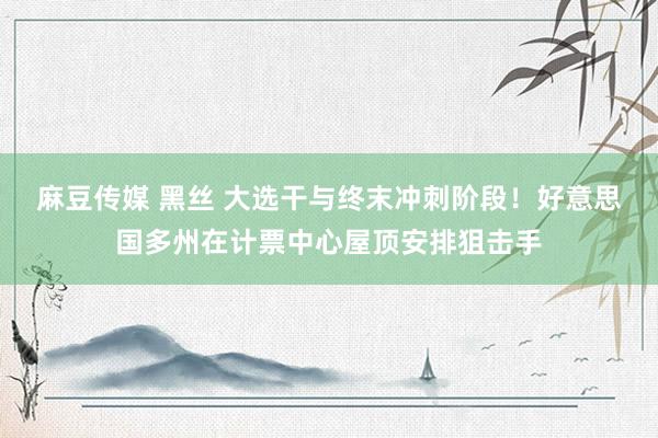 麻豆传媒 黑丝 大选干与终末冲刺阶段！好意思国多州在计票中心屋顶安排狙击手