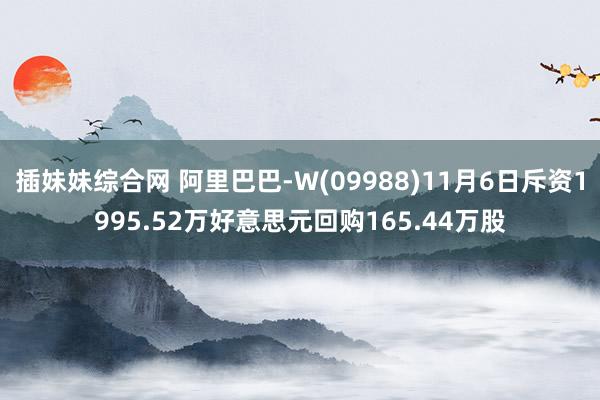 插妹妹综合网 阿里巴巴-W(09988)11月6日斥资199