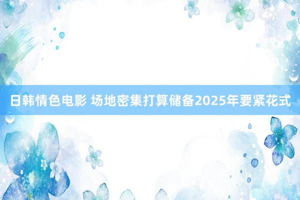 日韩情色电影 场地密集打算储备2025年要紧花式