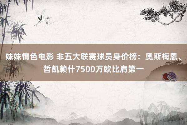 妹妹情色电影 非五大联赛球员身价榜：奥斯梅恩、哲凯赖什7500万欧比肩第一