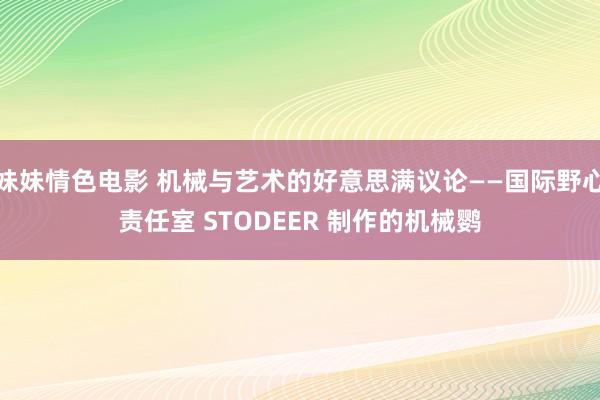 妹妹情色电影 机械与艺术的好意思满议论——国际野心责任室 STODEER 制作的机械鹦