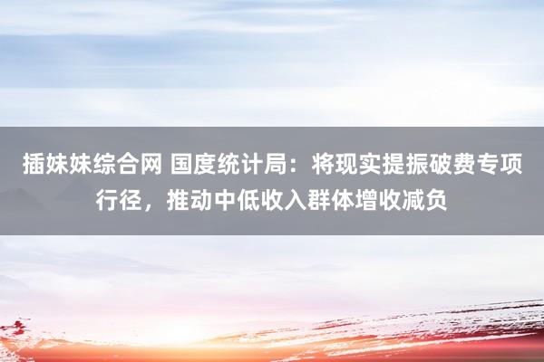 插妹妹综合网 国度统计局：将现实提振破费专项行径，推动中低收